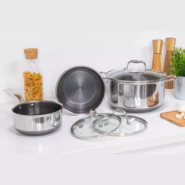 HexClad Grydesæt - 6 Dele - Billede 2